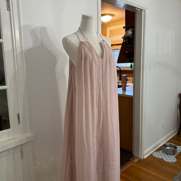 Tibi New York blush pink pleated dress maxi - Picture 7 of 10